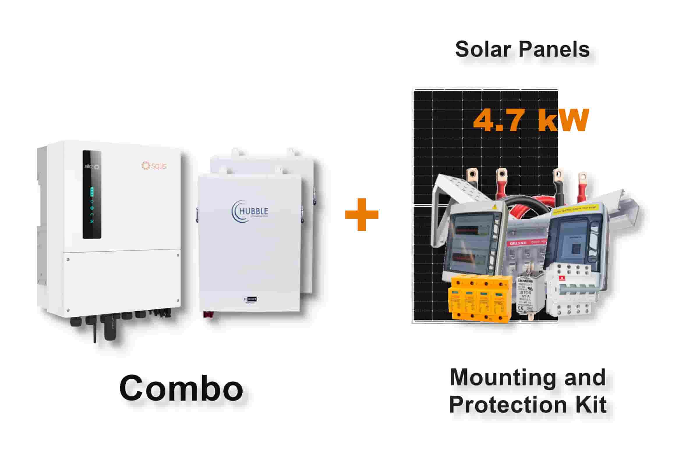 5.0 kW SOLIS S6 Hybrid - HUBBLE Combo, c/w 2x 5.5 kWh Lithium Batteries