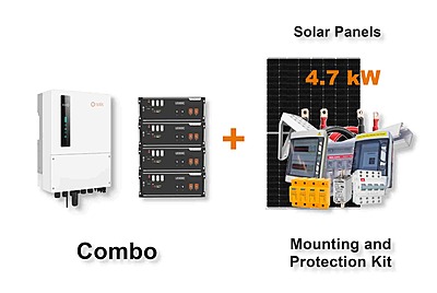 6.0 kW SOLIS S6 Hybrid - PYLONTECH Combo, c/w 4x 3.5 kWh Lithium Batteries