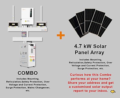 5.0 kW SOLIS S6 Hybrid - FREEDOM WON Combo, c/w 15.0 kWh Lithium Battery
