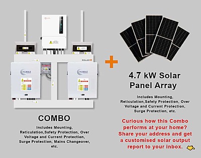 5.0 kW SOLIS S6 Hybrid - HUBBLE Combo, c/w 2x 5.5 kWh Lithium Batteries