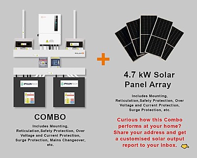 5.0 kW SOLIS S6 Hybrid - PYLONTECH Combo, c/w 2x 4.8 kWh Lithium Batteries