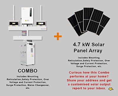 6.0 kW SOLIS S6 Hybrid - FREEDOM WON Combo, c/w 10.0 kWh Lithium Battery