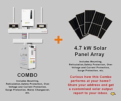 6.0 kW SOLIS S6 Hybrid - FREEDOM WON Combo, c/w 15.0 kWh Lithium Battery