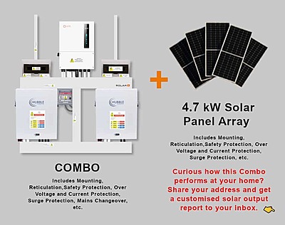 6.0 kW SOLIS S6 Hybrid - HUBBLE Combo, c/w 2x 5.5 kWh Lithium Batteries