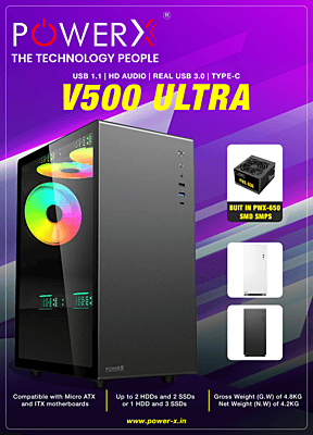 Power X Cabinet With Smps V500 Black Power X Cabinet With Smps V500 Black