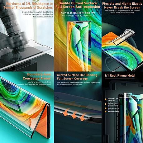 Baseus 0.15mm Flex Screen Protectors*2 for Huawei Mate 30 (for Fingerprint)