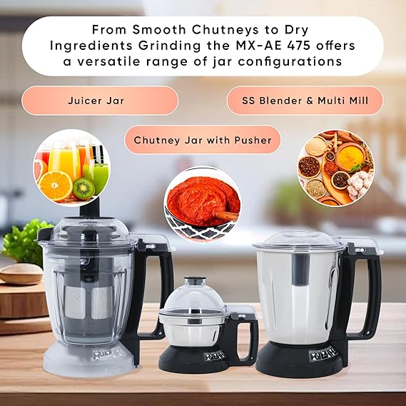 Panasonic MONSTER AE475 750 Juicer Mixer Grinder (4 Jars)