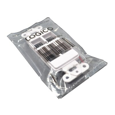 4 Port Decorator Style Wall Plate - White