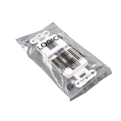 3 Port Decorator Style Wall Plate - White