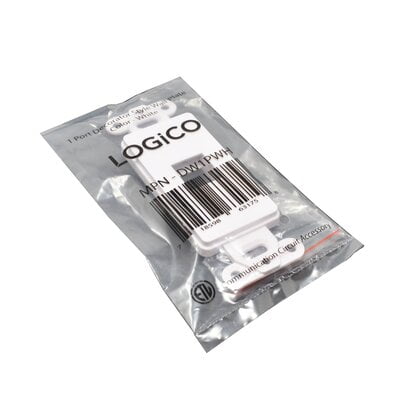 1 Port Decorator Style Wall Plate - White