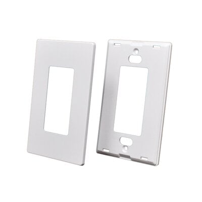 1-Gang Screwless Snap-On Decorator Wall Plate - White
