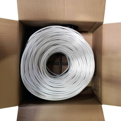 Rg6 Cable 60% Quad Shield Cmr Etl 18Awg 500Ft White