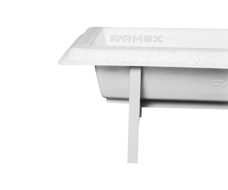 Farmex Feeder Trough 110L 40cm Linear made from food-grade HDPE for sheep and goats deatils