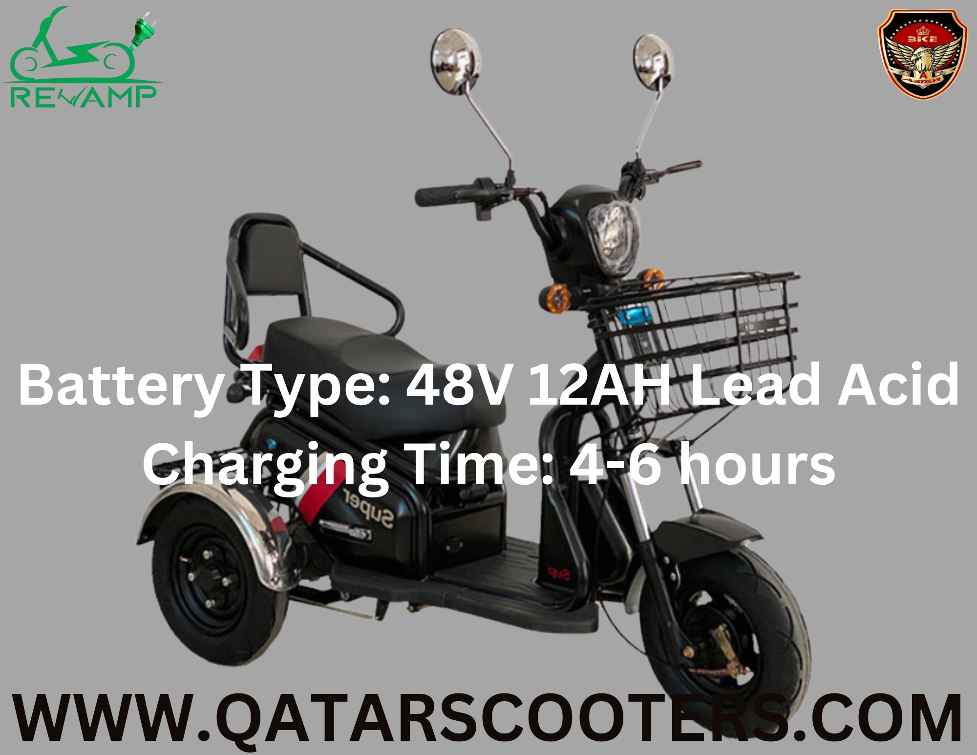 Revamp 3-Wheeler Electric Scooter (T20) Revamp 3-Wheeler Electric Scooter (T20)