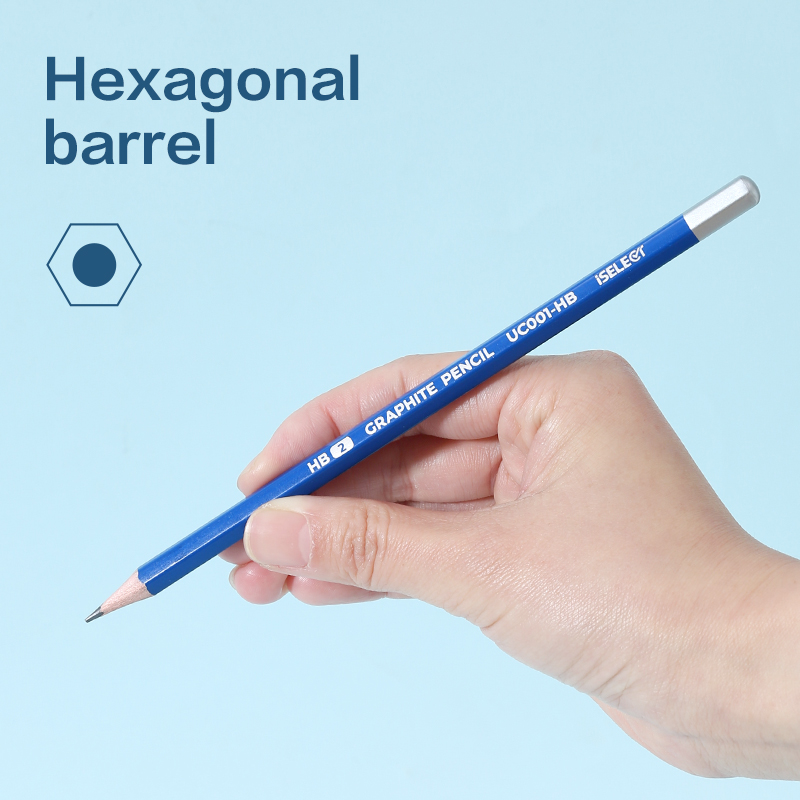 DELI UC001-HB GRAPHITE HB PENCILS 10PCS/PKT/SHARPENER/ERASER