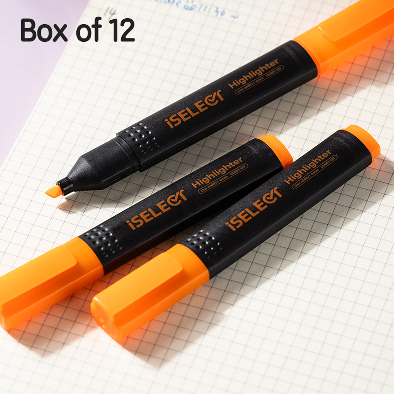 DELI UU601 ISELECT HIGHLIGHTER - ORANGE