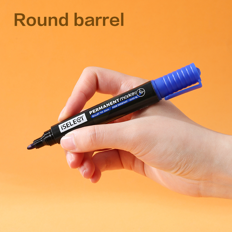 DELI UU101-BL ISELECT PERMANENT BULLET MARKERS BLUE
