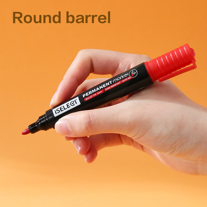 DELI UU101-RD ISELECT PERMANENT BULLET MARKERS RED