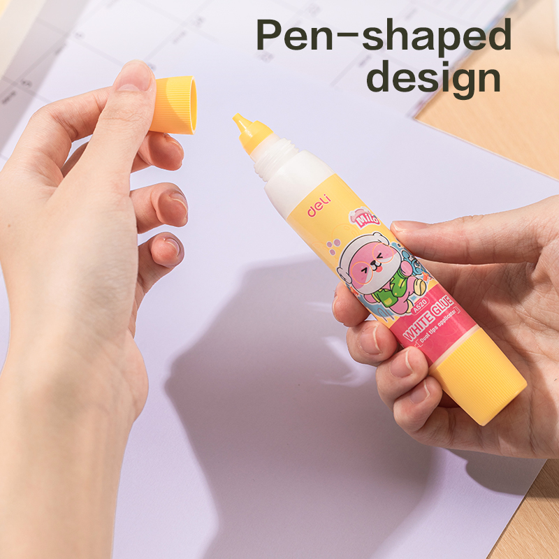 DELI A520 COMIKO WHITE GLUE 35ML WITH DUAL-TIP APPLICATOR