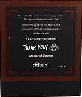CITI BANK CUSTOM CUTOUT TROPHY