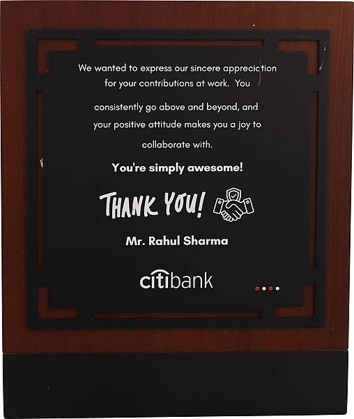 CITI BANK CUSTOM CUTOUT TROPHY