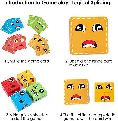 Amazkart Face Changing Cube Building Blocks Puzzle