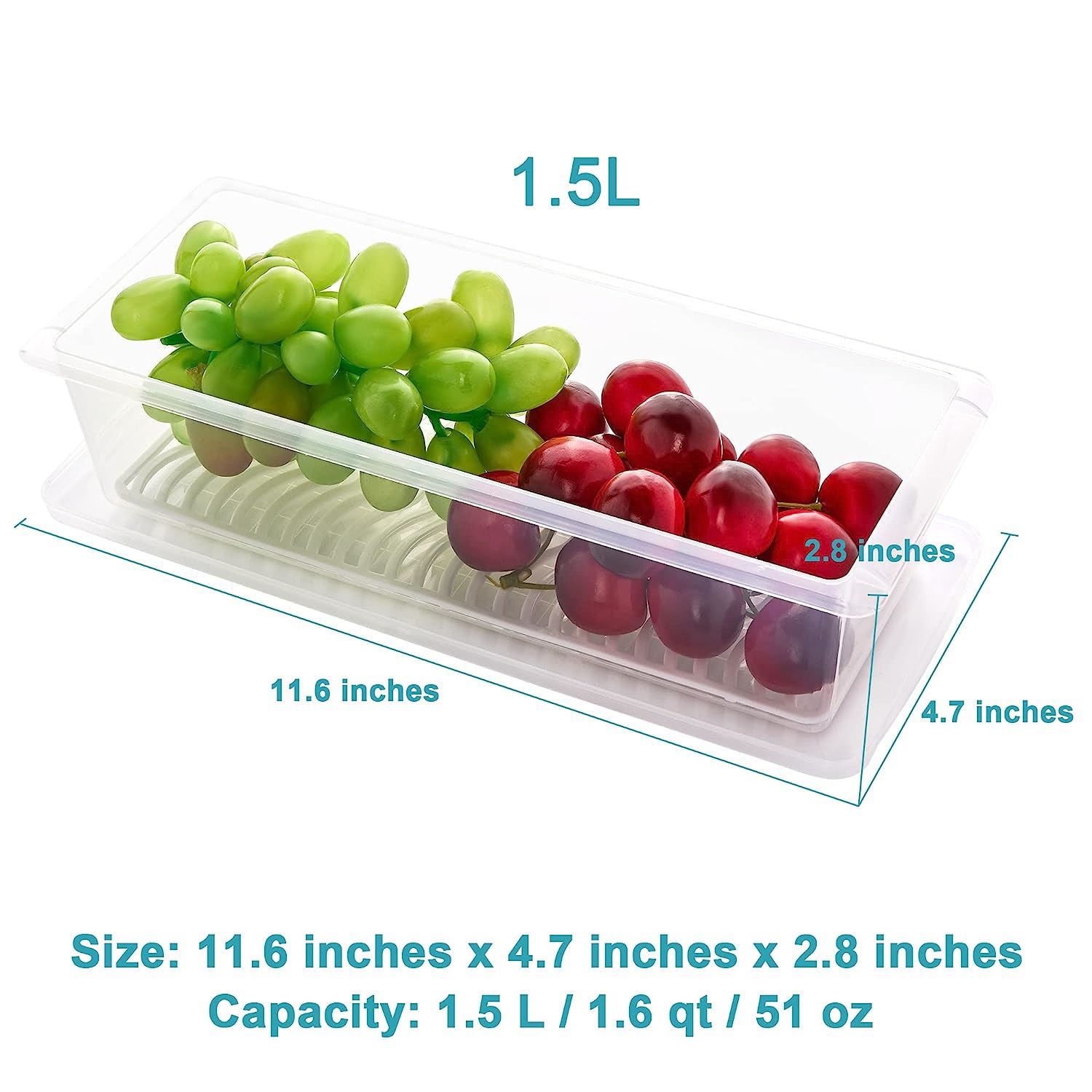 Amazkart Fridge Storage Boxes Fridge Organizer With Removable Drain Plate Amazkart Fridge Storage Boxes Fridge Organizer With Removable Drain Plate