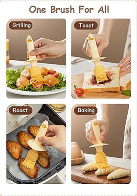 Amazkart Glass Oil Dispenser Bottle with Silicone Brush Amazkart Glass Oil Dispenser Bottle with Silicone Brush