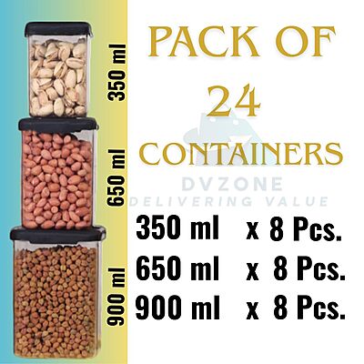 Amazkart 24 Piece Airtight Kitchen Storage Container Set Bpa Free Plastic Jars Amazkart 24 Piece Airtight Kitchen Storage Container Set Bpa Free Plastic Jars