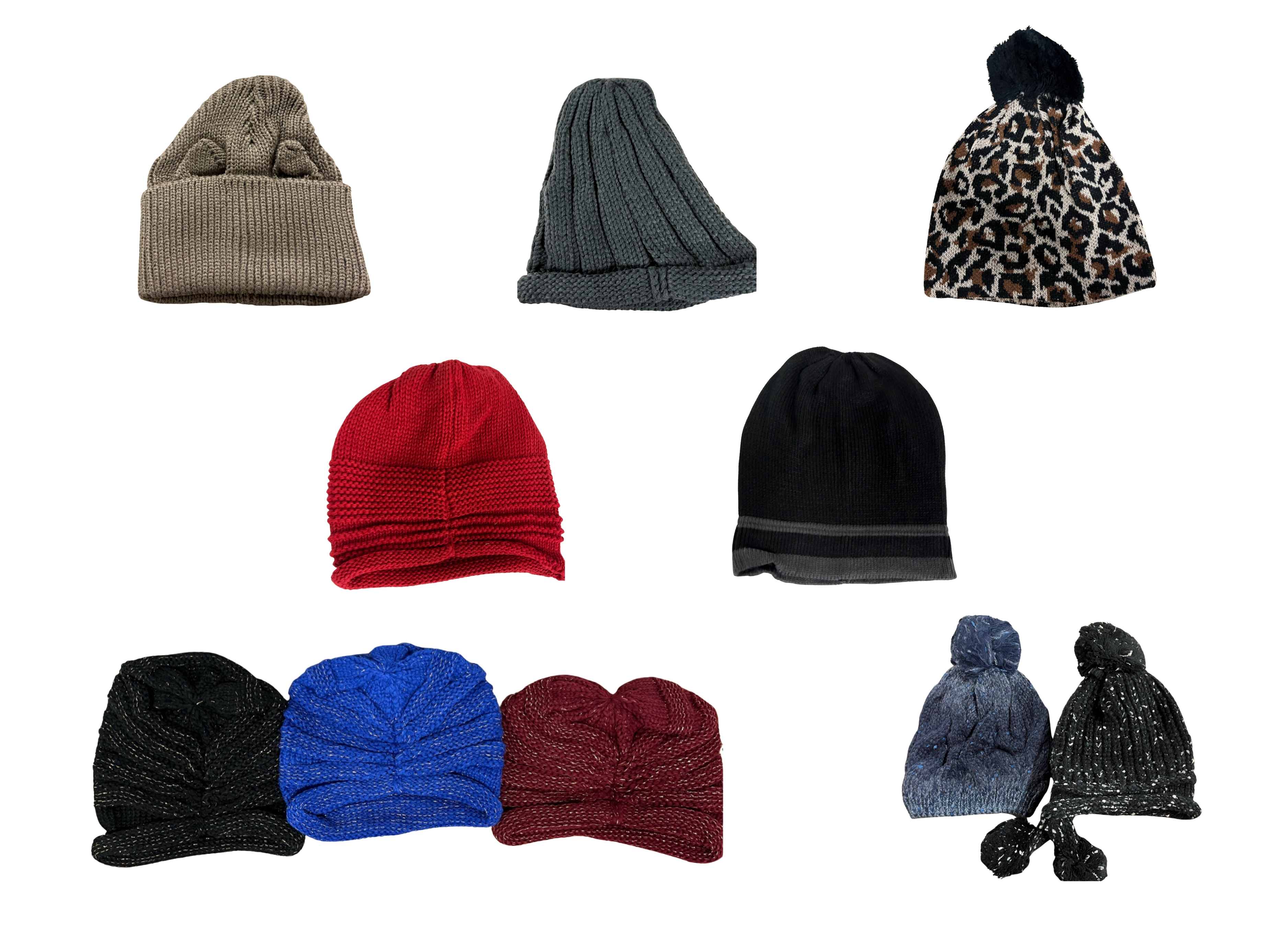 CC Beanie Winter Hats Pallet- 1,460 Mixed Styles - Cuffed/Slouchy/Pom - Retail $14 | $1.00 Each