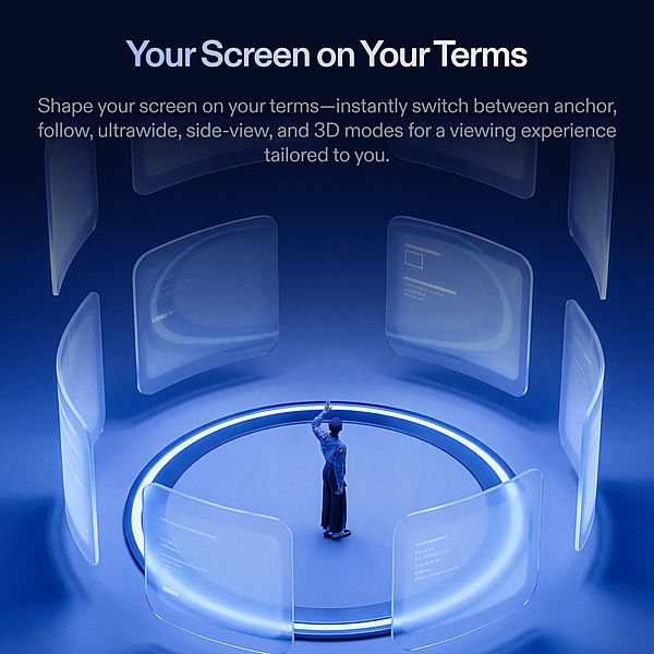 XREAL 1S AR Glasses 500" Screen 52 FOV 3DoF USB-C Devices