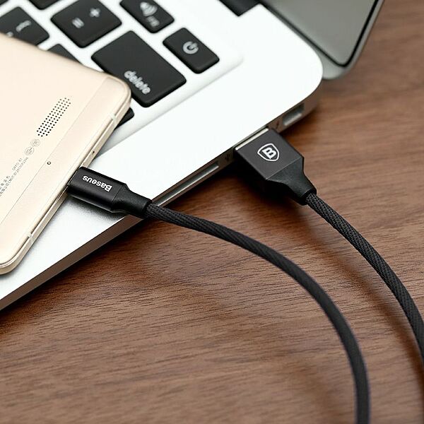Baseus 1m - 2A Yiven USB Type-A 2.0 to Micro Cable - Black