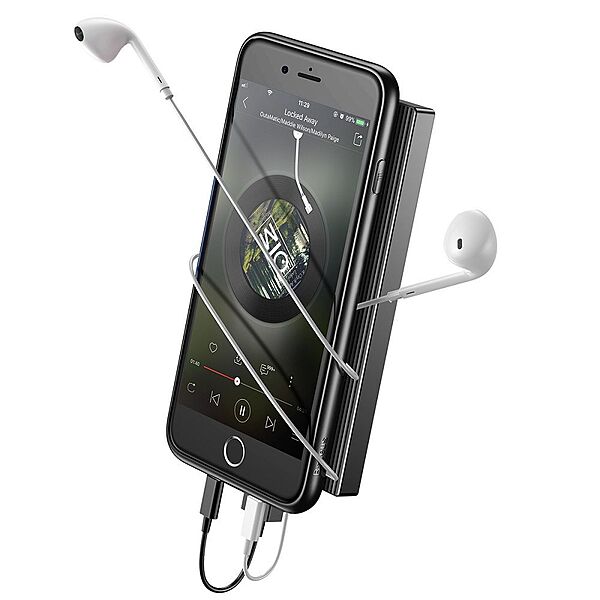 Baseus Dual Lightning Audio Case for iPhone 7 & iPhone 8 - Black