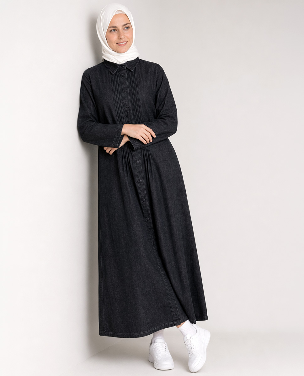 SIGNATURE BLACK DENIM JILBAB