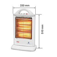 Dimension of Padmini TRYLO 1200 Halogen Heater. Dimension of Padmini TRYLO 1200 Halogen Heater.