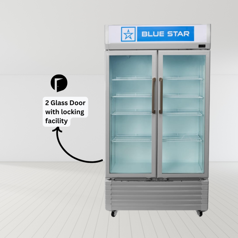 Blue Star VC590D Visi Cooler with double-glazed glass doors.