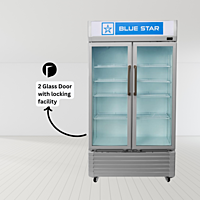 Blue Star VC750E Visi Cooler with double-glazed glass doors.