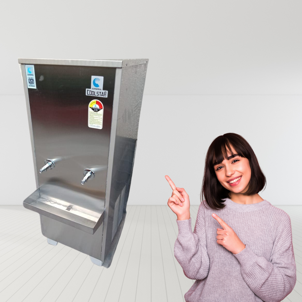 Large capacity water cooler with multiple faucets, Climatrol SS Series.
