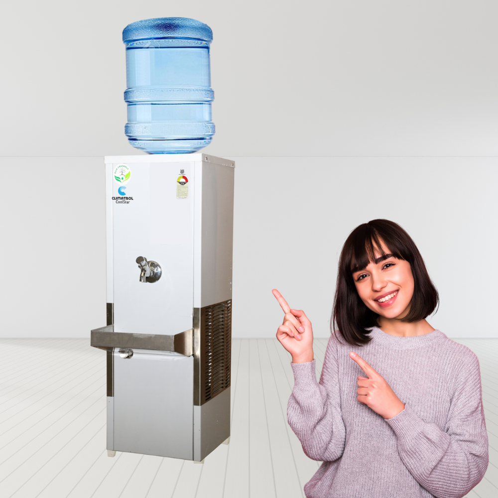 Climatrol SS Series water cooler with multiple dispensing taps.