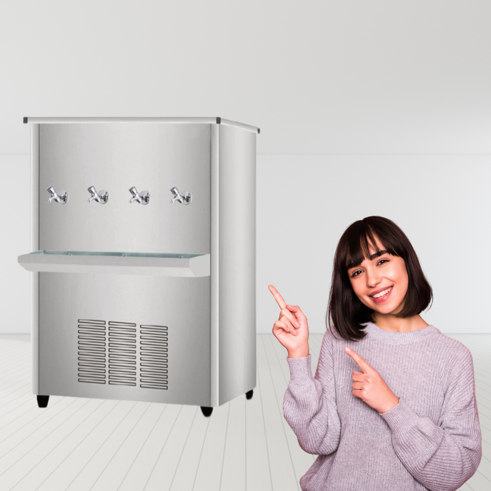 Stainless steel water cooler with storage tank, Nirvana NSW200400.