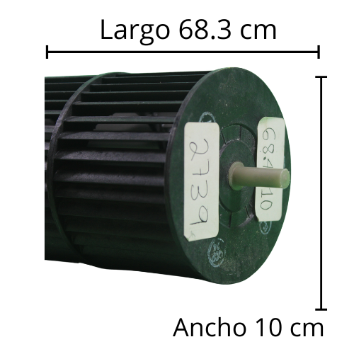Turbina para MiniSplit Mirage 1.5Ton Largo 68.3cm Ancho 10cm Opresor Externo MMEC1821C H - 8101164-2