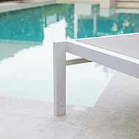 Olimpia Sunlounger | White Texturized | Ash Fabric | Stackable | OLT-SR/BLT-38/00 | Balliu