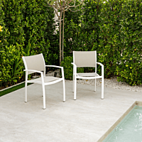 Etna Chair With Arms | White | Ash Fabric | ETS-B/BLT-38/00 | Balliu