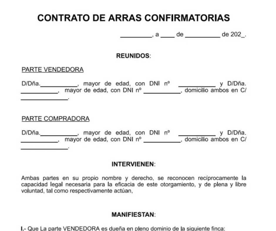 Redacción contrato de compraventa o contrato de arras Redacción contrato de compraventa o contrato de arras