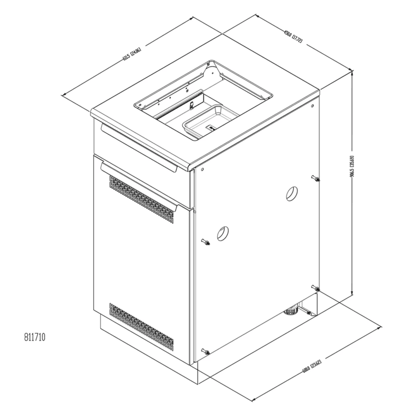 Broil King BI BARON CABINET VENTED w SB cutout