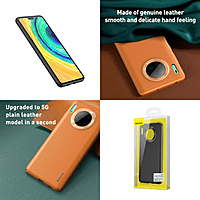 Baseus Alloy Leather Pattern Protective Case for Huawei Mate 30 - Black
