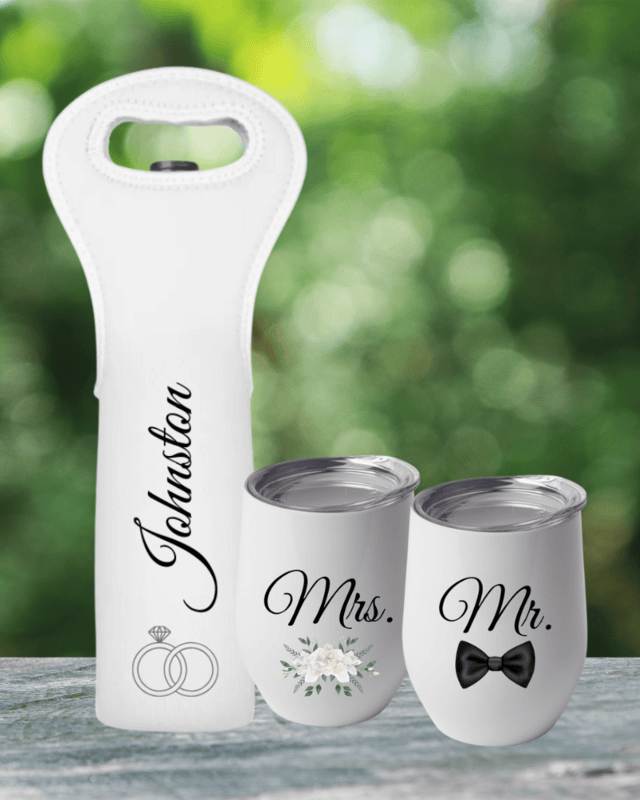 Personalized Wine Tote Gift Set