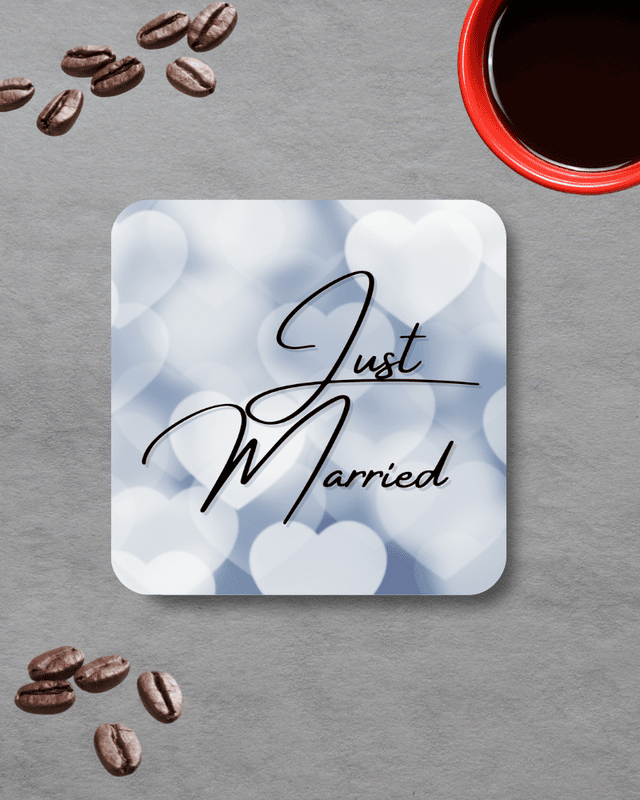 Newlywed Coasters, Set of 4