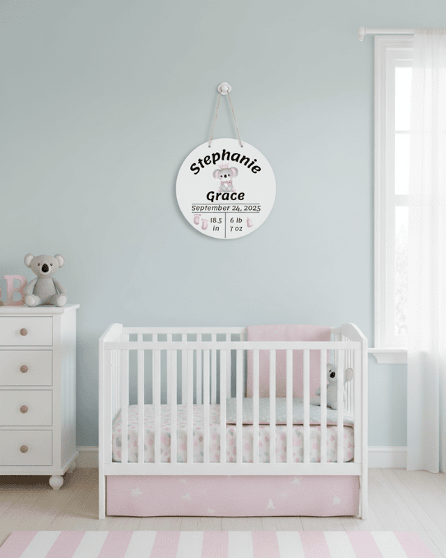 Personalized Baby Announcement Sign