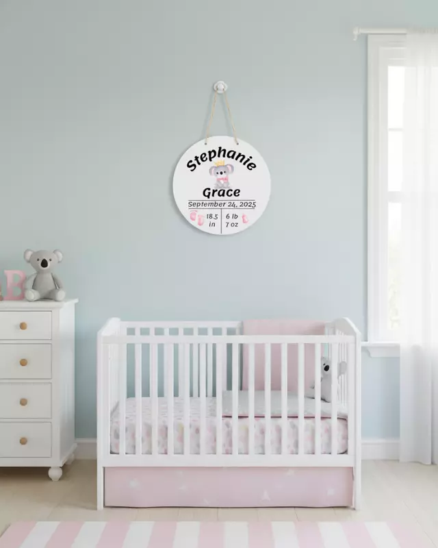 Personalized Baby Announcement Sign